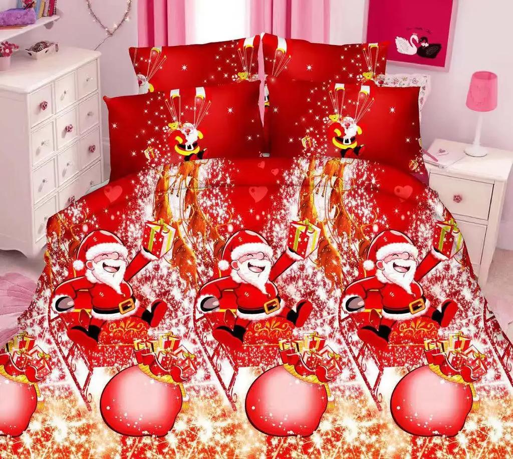 House de couete 3d Beding Set Adult People Single Litle Snowman Bedsets Soft Duvet Cover Winter Super Soft Carton Duvet Set Pilowcases