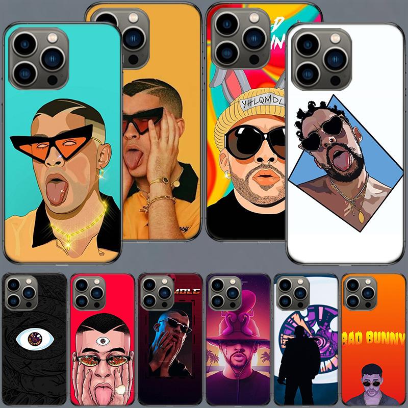 B-Bad B-Bunny Phone Case For Iphone 17 Air 16 15 Pro Max 14 Plus 16E Coque 13 Pro 12 Mini 11 Clear Cover Silicone Cute Shell Sof