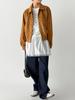 The Green Lab Faux Velvet Suede Blouson Jacket [Dark Beige]