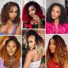 8" Yanky Twist Crochet Hair Ombre Brown Spring Twist Hair Senegalese Twist Crochet Hair with Curly Ends Synthetic Crochet Braids