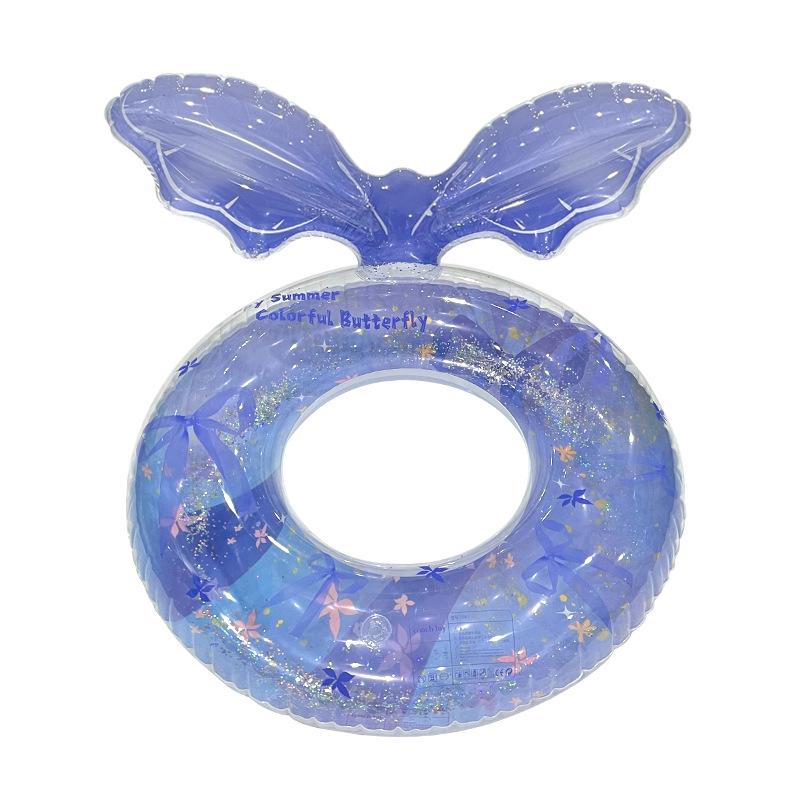 Starry Sky Sequin Mermaid Swim Ring: Thickened Inflatable Children's Float