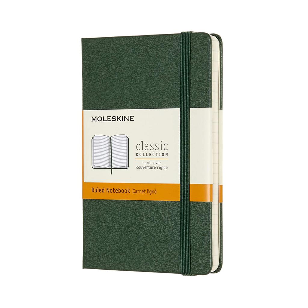 Moleskine Classic Horizontal Pocket Myrtle MM710K15 Notebook, Hardcover, Ruled, Size, Green,