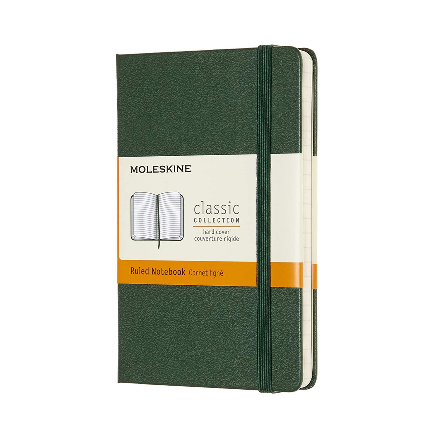 

Moleskine Classic Horizontal Pocket Myrtle MM710K15 Notebook, Hardcover, Ruled, Size, Green,