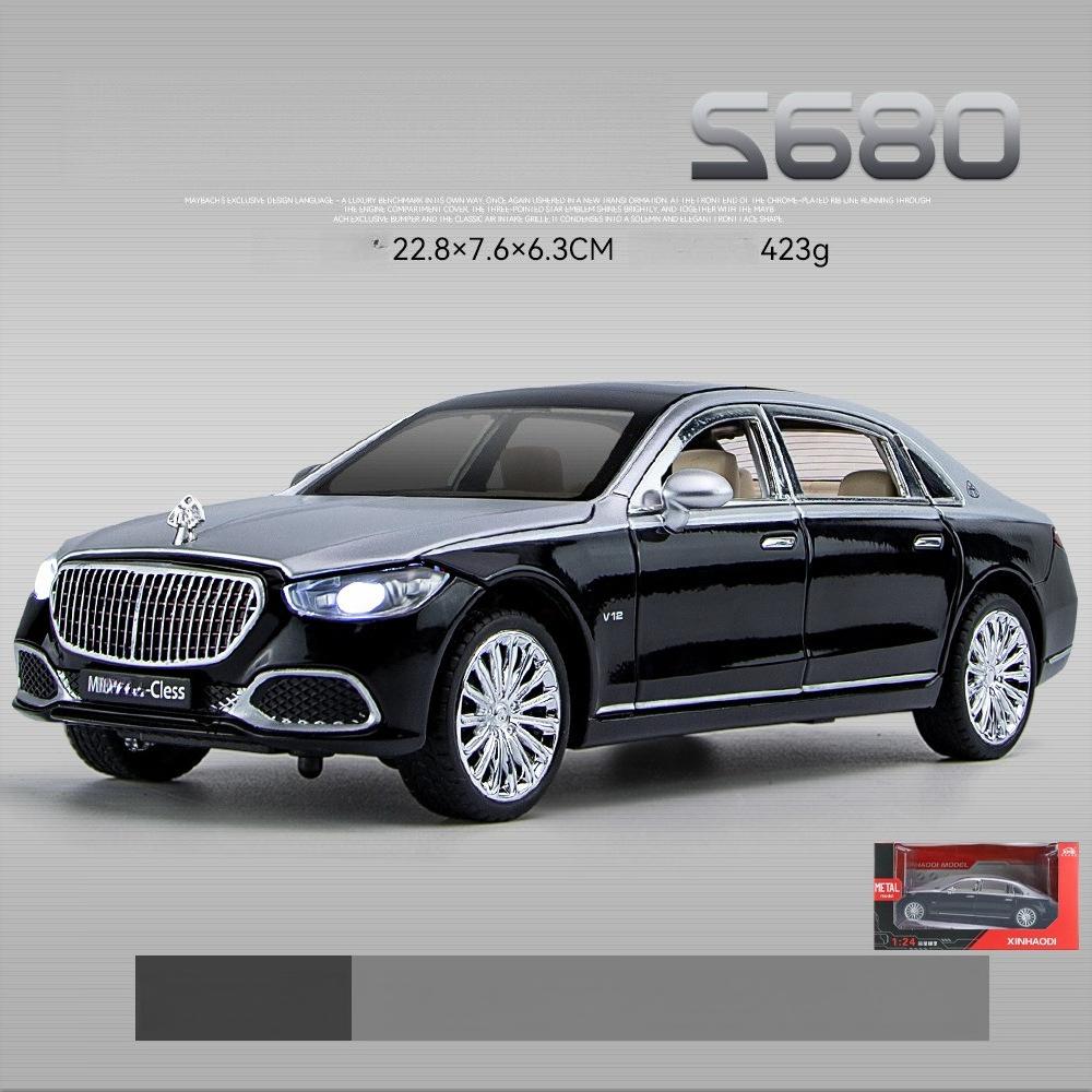 

1:24 Моделі автомобілів Mercedes Benz Maybach GLS600 зі сплаву Литі іграшкові машинки Іграшки-транспортні засоби зі звуком та світлом Подарунки-моделі для дітей срібний