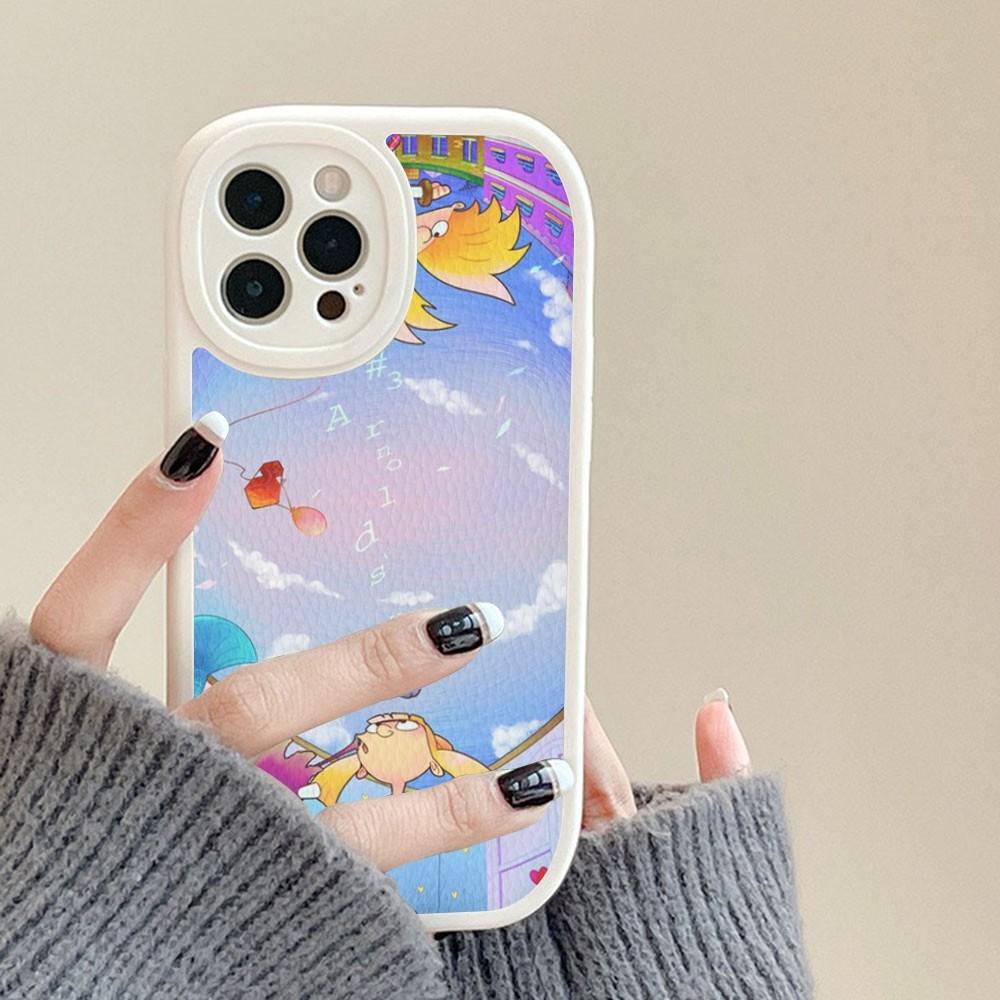 Hey Arnolds Cartoon Phone Case Hard Leather For iPhone 14 13 12 Mini 11 14 Pro Max Xs X Xr 7 8 Plus Fundas