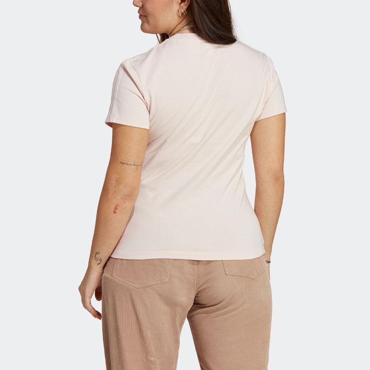 Adidas Originals Trefoil Graphic Tee With Logo Embroidery Women Tops Miracle-Quartz IC6046
