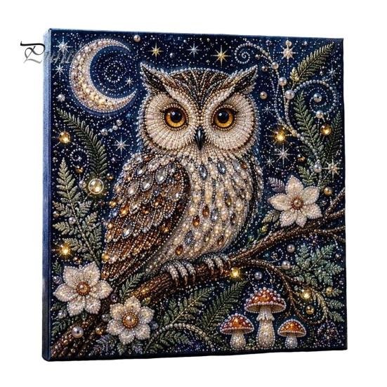 Artistic Home Wall Decoration Animal Faux Pearl Art DIY Kit, Cute Painting Exquisite Sparkling 3D Flowers Crafting Kit for Adults, Decor Desktop