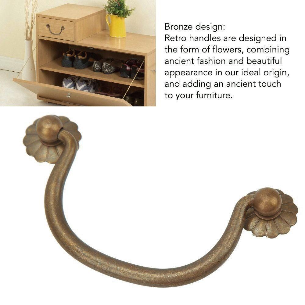 2pcs Solid Cabinet Handle Vintage Drawer Pulls Delicate Pull Handle Cabinet