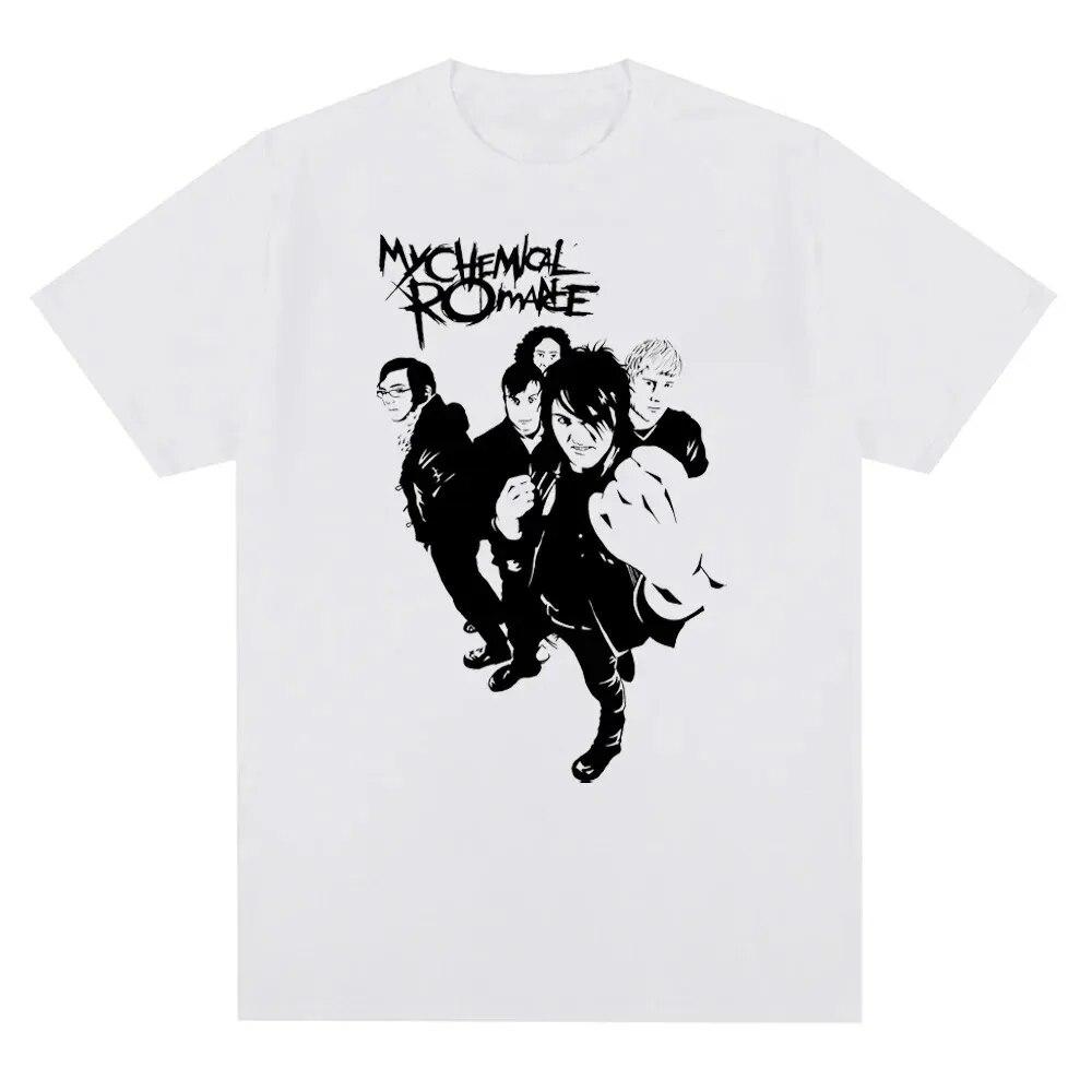 My Chemical Romance Mcr Band Unisex Women Cotton T-Shirt Printed T Shirt Casual Short Sleeve Tshirt 2024 Streetwear Trend Tee Tops