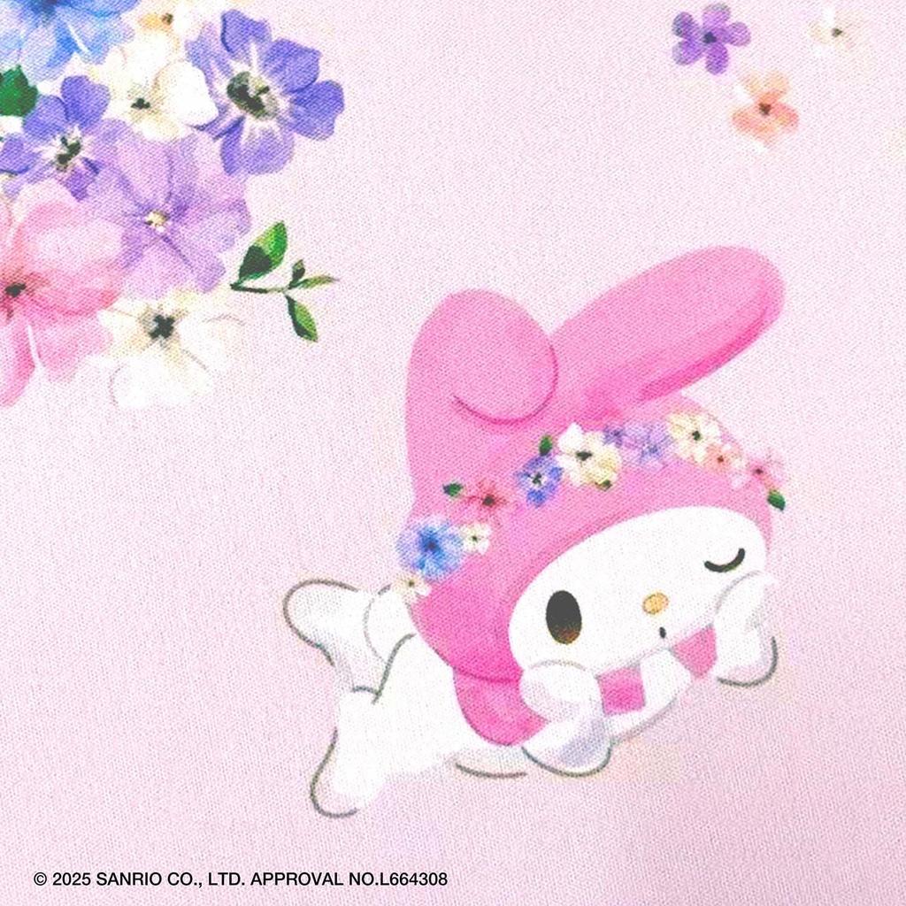Allone Desk Mat, 140cm, for Electric Height-Adjustable Desks, Sanrio Characters, My Melody, 140 x 0.3 x 60cm, Stitched to Prevent Fraying, Non-Slip
