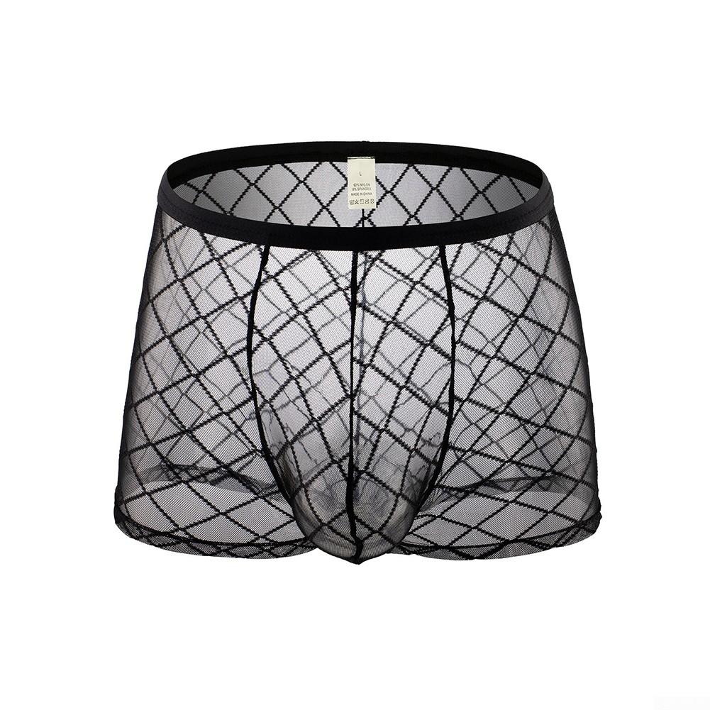 Pánské boxerské kalhotky průhledné sexy sexy pokušení průhledné