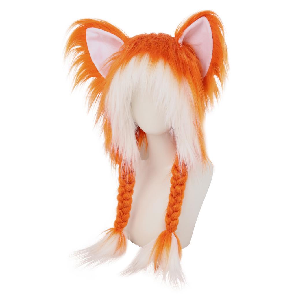 Plush fursuit niche two-dimensional cat ears and animal ears anime subculture unisex fried hair y2k headgear hat
