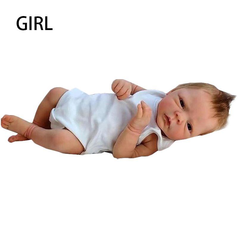 

Lifelike 18-inch Reborn Baby Doll Handmade Silicone Body Safe And Non-toxic Perfect Gift For Kids Girl