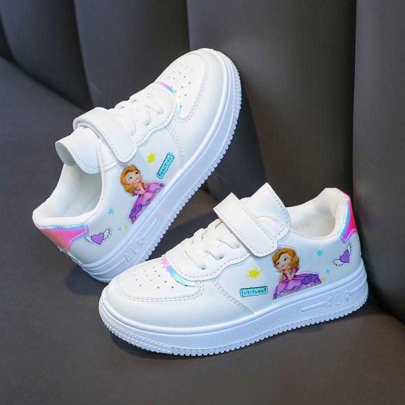 

Новая весенне-осенняя модная белая обувь для девочек, студенческие кроссовки в корейском стиле на универсальной мягкой подошве, детская спортивная обувь 37 белый