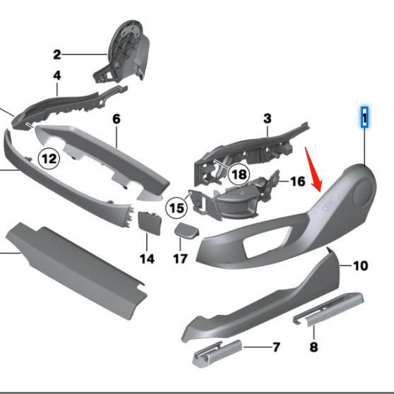 Seat Exterior Trim for BMW 5 Series F10 and 7 Series F01