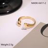 GEMCHIC Women's Geometric Color Block Stainless Steel Cuff Bracelet 18K Gold Plated Open Bangle Fashion Jewelry