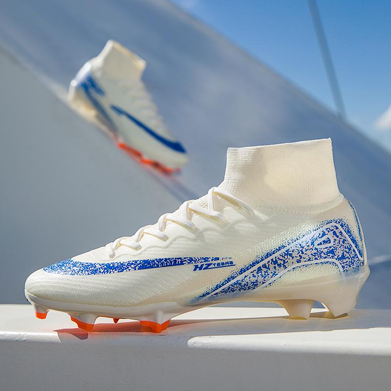 Soccer Cleats for Mens Womens Turf Indoor Soccer Shoes for Sport Unisex High Ankle FG TF Football Boots Youth Sport Activities Training Shoes