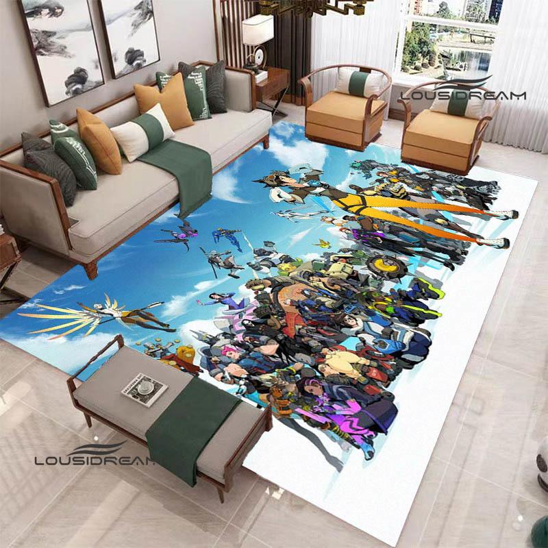 2026 Game Overwatch Printed Carpet Game Room Bedroom Non -slip Carpet Photography Prop Kawaii Rug Area Rug Birthday Gift