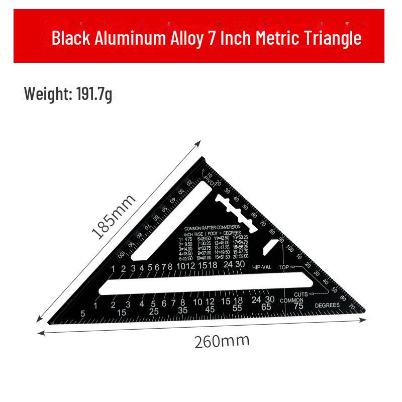 

Высокоточная многофункциональная линейка из алюминиевого сплава с углом 45° для деревообработки и утолщенным краем из нержавеющей стали