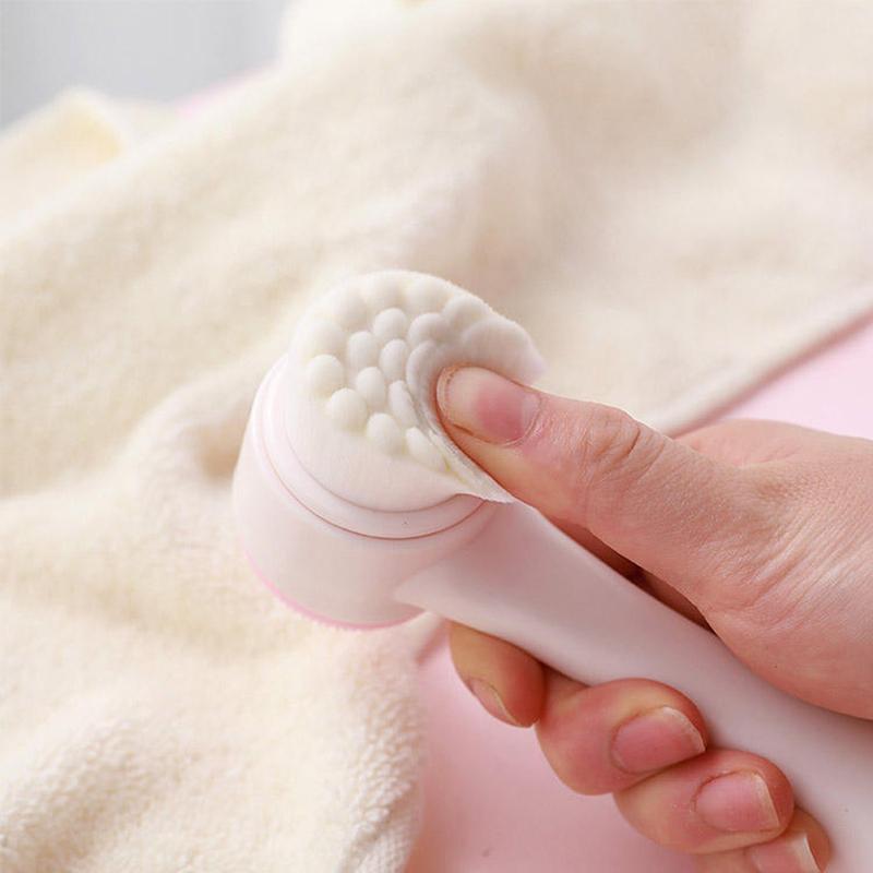 3D-Doppel-Silikon-Gesichtsreinigungsbürste, manuelle Massage-Gesichtsbürste, weiche Borsten, Peeling, doppelseitige Gesichtswaschbürste