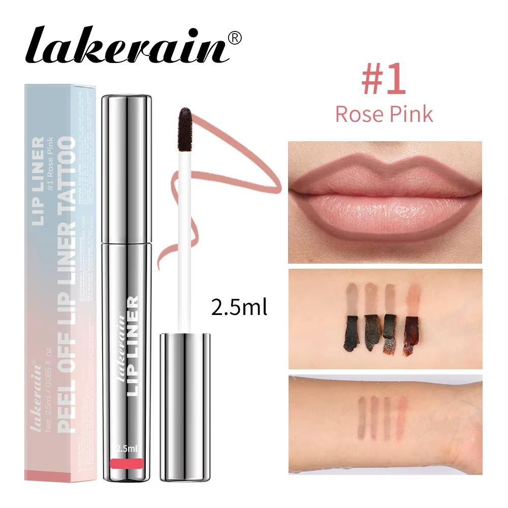4 Farben Abziehbarer Lipliner Wasserdicht Übertragungsfest Lippenstift Tattoo Wasserdicht Lang Anhaltend Matt Samtig Lippen-Tint Sexy Rot Cont