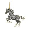 Horse Christmas Ornaments Sparkly Rhinestone Horse Car Rear View Mirror Charm 2D Flat Acrylic Auto Hanging Pendant Horse Lover Gifts for Women Men