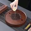 Oval Bamboo Water-Storing Tea Tray
