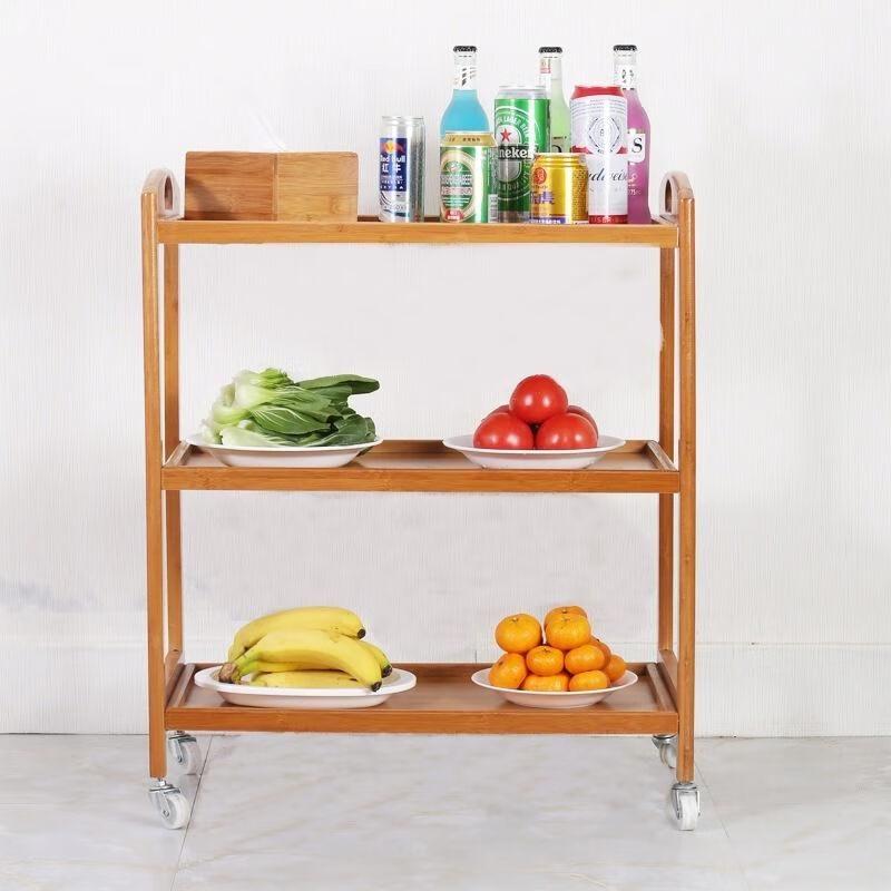 Bamboo Multi-Tier Serving Trolley