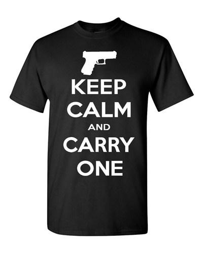 Adult Keep Calm And Cary One 2nd Amendment Permit Pro Gun Funny T-Shirt Tee Unisex T-Shirt XXXXL