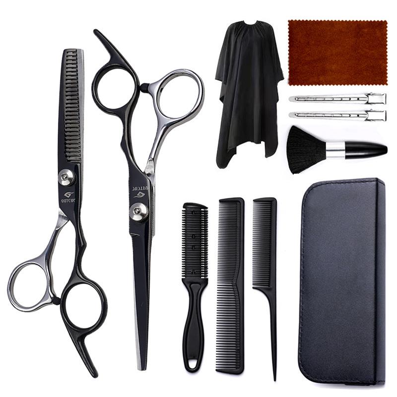 Professional 6-Inch Barber Hairdressing Scissors Set: Includes Flat Shears & Thinning Shears