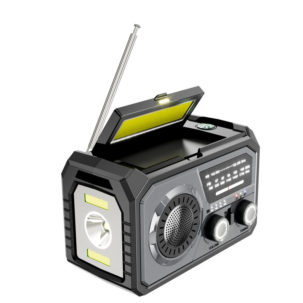 Portable Radio With Flashlight Power Bank And SOS For Camping And Survival LED Flashlight Power
