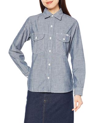 Lee Shirt LCS43003 Blue M Button-Down Women's