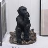 1 Stück Harzfiguren, Denker Schimpansen Abstraktes Ornament, Skulptur für Heim-, Büro-, Bücherregal-, Schreibtischdeko