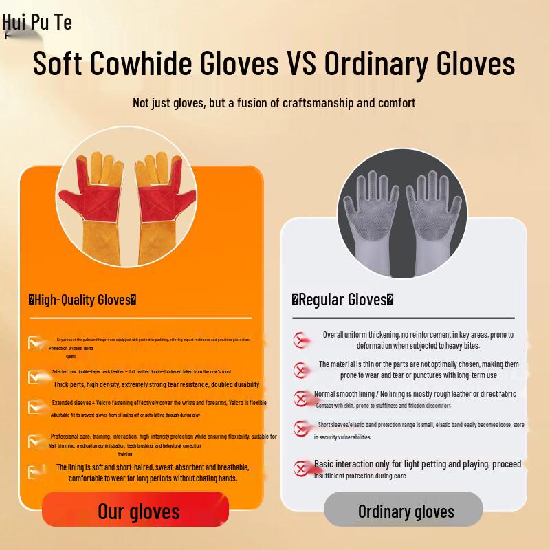 HuiPuTe Anti-Bite Welding & Pet Handling Gloves