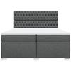 Maison Exclusive - Sommier à lattes de lit avec matelas Gris foncé 200x200cm Tissu