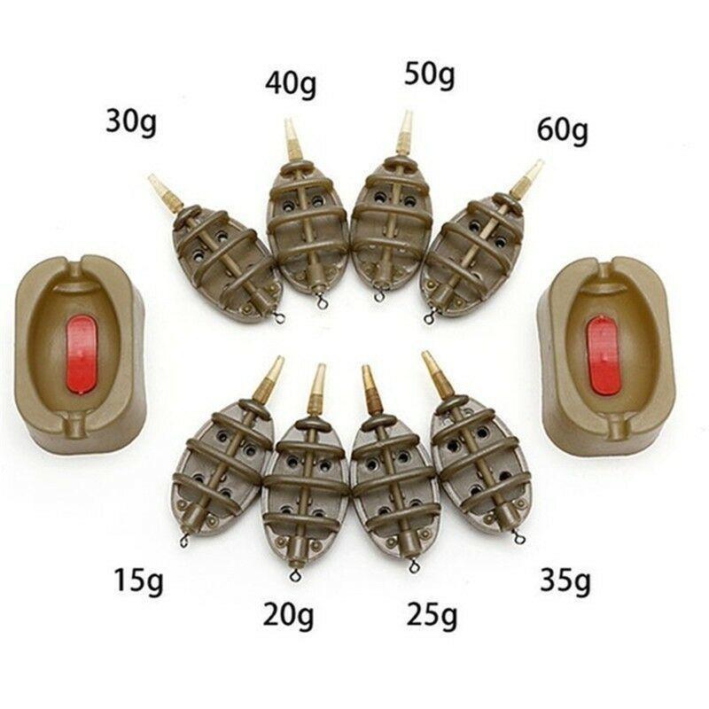 5 Stück/Set Inline Method Feeder Form Köderwerfer Köderblei Set Karpfenangeln Köderhalter Werkzeug