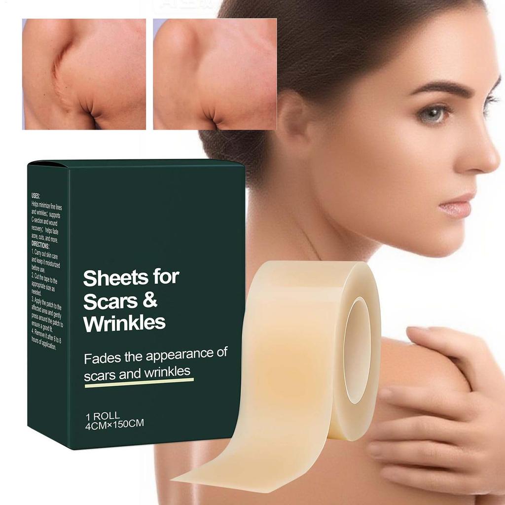 Silicone Scar Sheets Silicone Scar Remover Tape Self Adhesive Scar Cover Tape Cuttable Beauty Skin Care Patches for Burn Recover