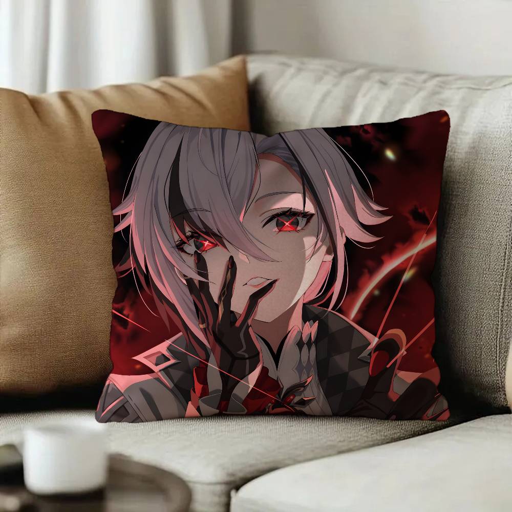 Creative Game Genshin Impact Cute Arlecchino Pillow Anime Pillow Sofa Bed Head Pillow Cover Cushion Cover x cm Fashion