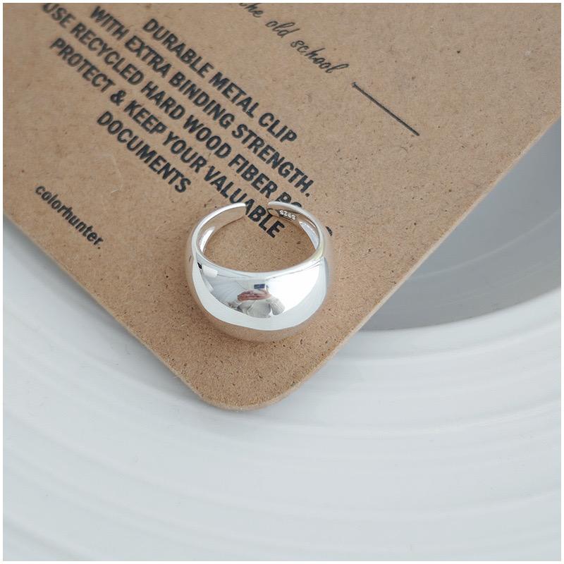 Xiaomi 925 Sterling Silver Simple Ring For Women Fine Jewelry Finger Adjustable Open Vintage Simple Ball Ring For Party Birthday Gift