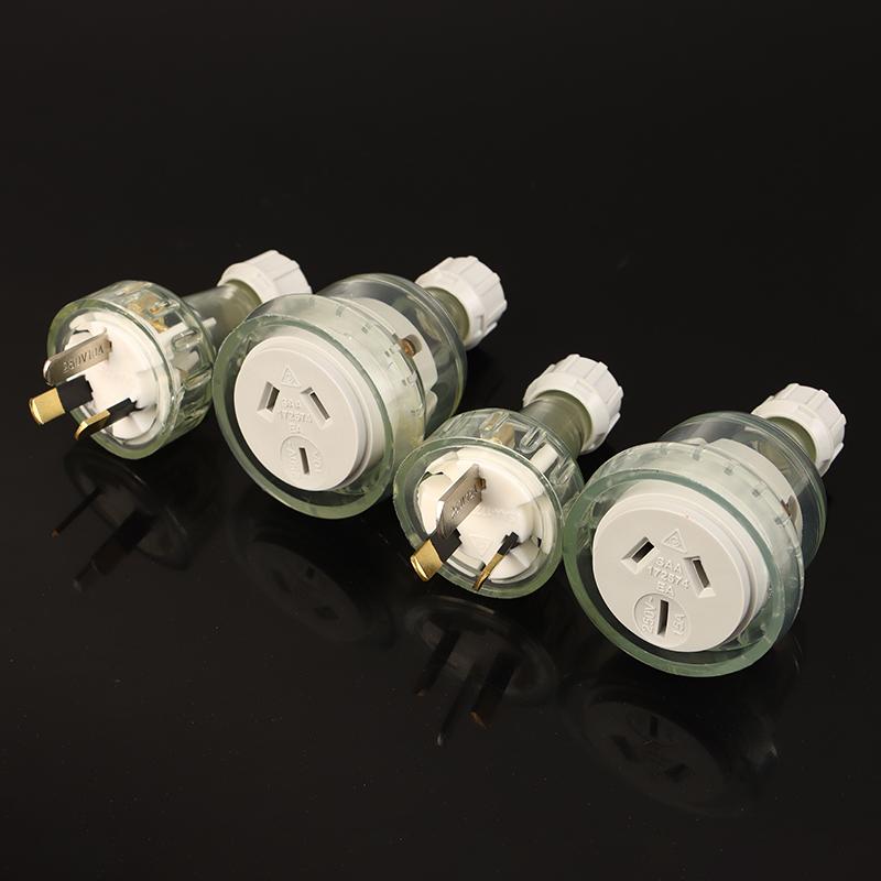 1Pc Saa Rewirable Plug Socket Australian Male Plug Female Socket 3 Prong Electrical Socket Grounded Rewire Socket Diy Assembled