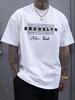 Brooklyn New York T Shirt Mens Streetwear Graphic Tee Casual Top