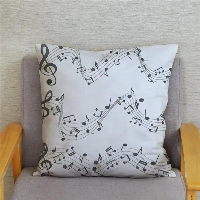 Music Notes Pillowcase Soft Cotton -Unique Piano Key Design for Music Lovers Comfortable and Stylish Perfect Gift for Home Decor