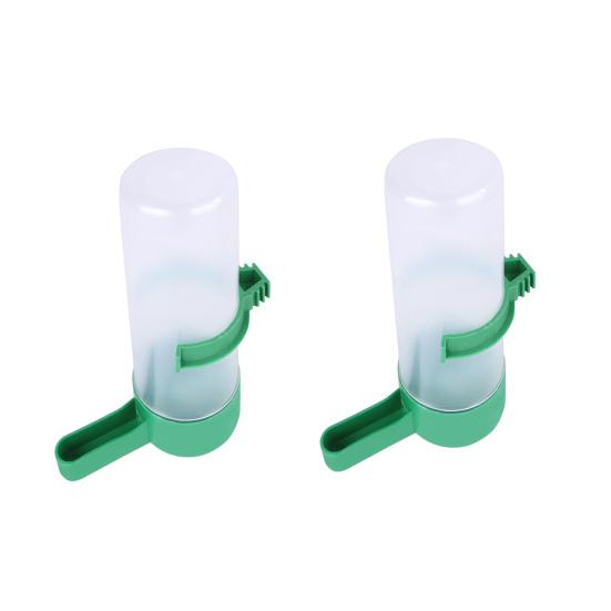 

2Pcs Pet Drinking Fountain Large Capacity Dustproof Plastic Pet Food Feeder for Bird S