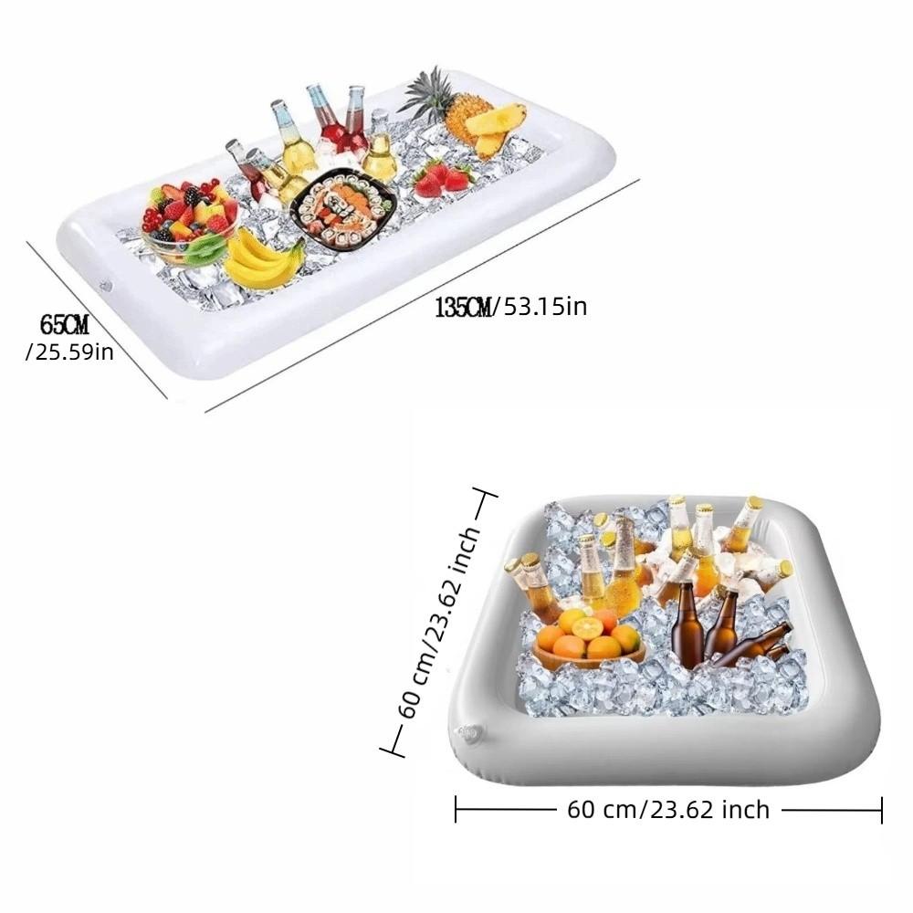 Multi-functional Inflatable Serving Bar PVC Pool Float Tray Inflatable Floating Tray Camping