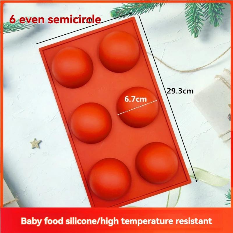 3D Kugel Runde Halbkugel Silikonform Halbkugel Kuchenform Kuppel Backformen DIY Pudding Süßigkeiten Gelee Küche Backwerkzeug