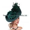 Elegant Straw Exaggerated Top Hat with Flowers & Feathers Headband Hair Accessory