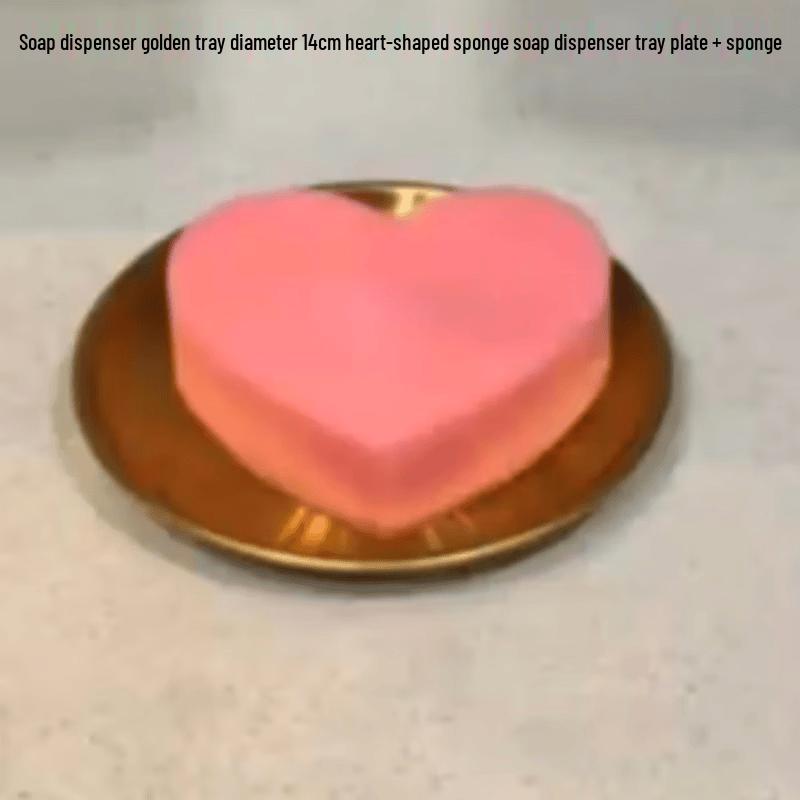 Heart-shaped Sponge Soap Dispenser Tray