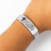 Adjustable Inspirational Quotes Braclets Stainless Steel/PVC Bible Verse Bracelet  Faith Gifts