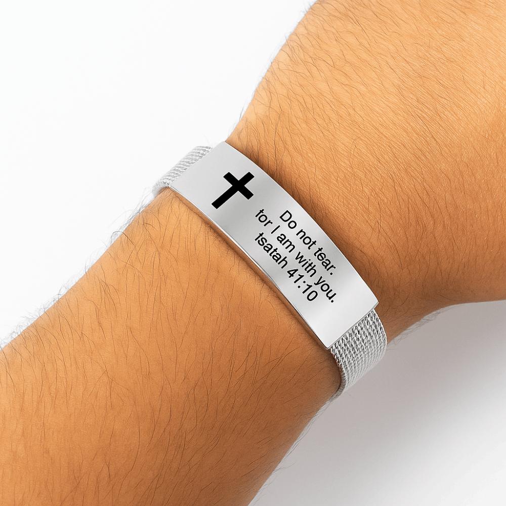 Adjustable Inspirational Quotes Braclets Stainless Steel/PVC Bible Verse Bracelet  Faith Gifts