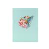 Elegant 3D Hummingbird and Florals Greeting Card Invitation Card for Birthdays Weddings and Holidays Handmade Postcard